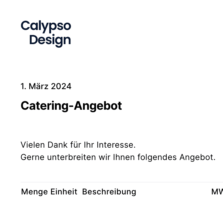 Offerten per Link teilen