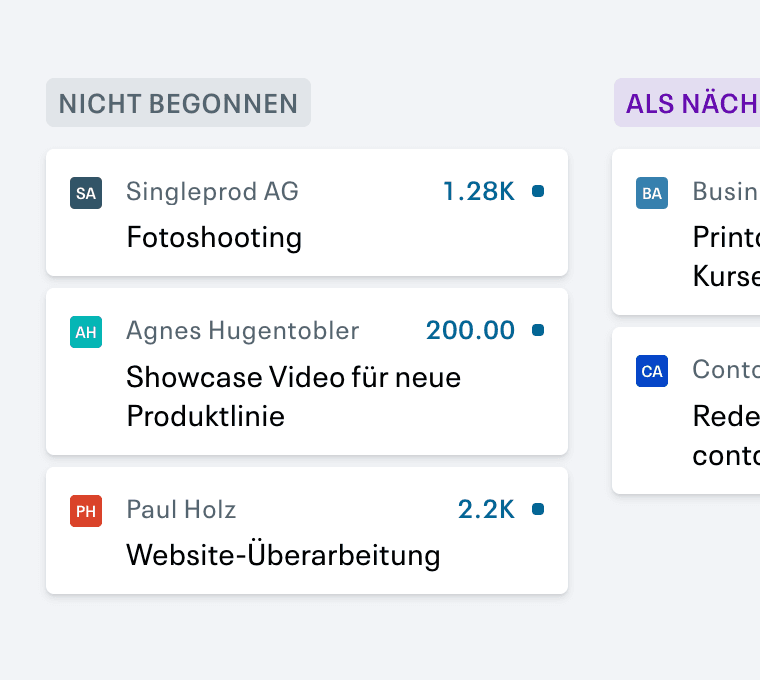 Projekte in einem Kanban Board organisieren