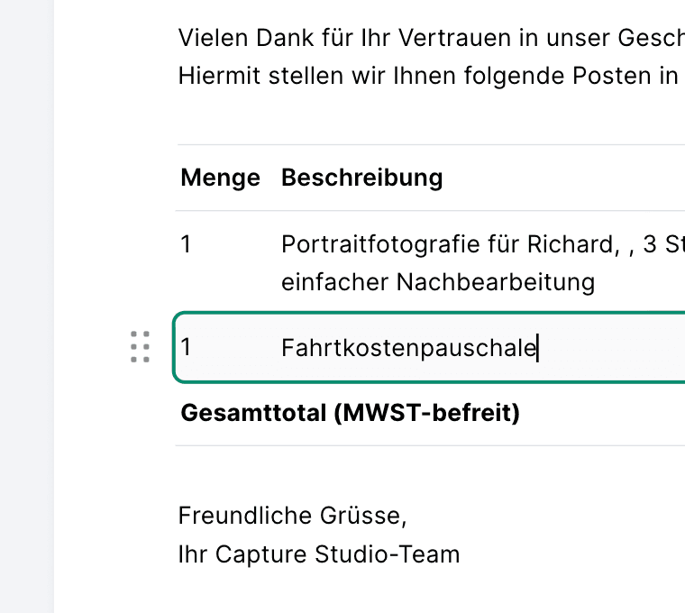 Offerten und Rechnungen einfach erledigen
