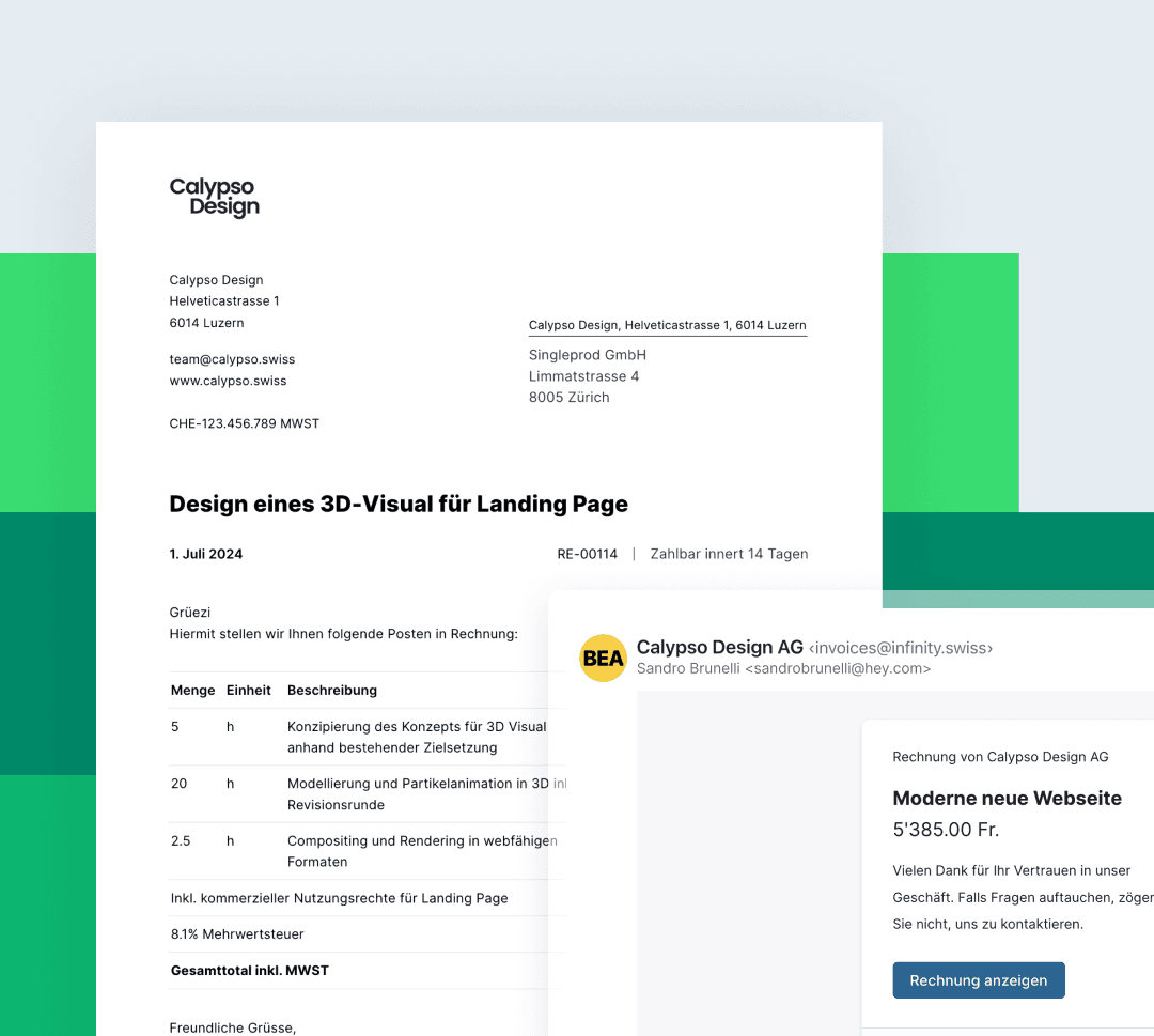 The simple Swiss invoicing program for freelancers